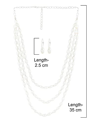 Women's Contemporary Layered Necklace & Earring Set, Elegant Gift