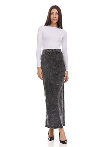KIKI RIKI Womens Stonewash Maxi Skirt - 415792