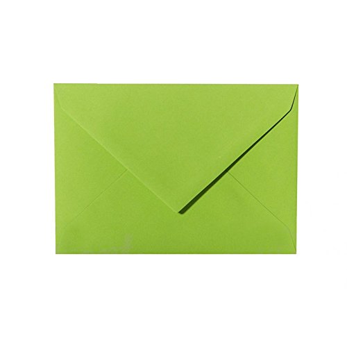 Lote de sobres para correo (100 unidades, 140 x 190 mm, con solapa triangular, 120 g), color verde