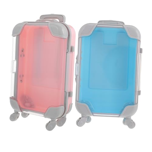 BESPORTBLE 2pcs Mini Suitcase Box Eyelash Holder Plastic Storage for Travel Makeup