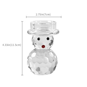 2 Pcs Crystal Christmas Candle Holder Snowman Christmas Candlestick with Cute Shape Home Table Decorations for Winter Xmas Farmhouse Kitchen Decor 2 Pcs Crystal Christmas Candle Holder Snowman Christmas Candlestick with Cute Shape Home Table Decorations for Winter Xmas Farmhouse Kitchen Decor