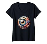 Photo Gallery donna arte surreale bulbo oculare creepy eye maglietta con collo a v Photo Gallery donna arte surreale bulbo oculare creepy eye maglietta con collo a v