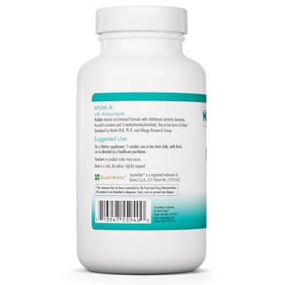 Nutricology MVM-A - Comprehensive Multivitamin Supplement with Minerals - Active B Vitamins, Folate, Iron & More - Antioxidant Activity & Overall Wellness Support - 90 Servings - 180 Capsules