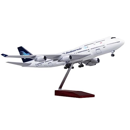 Modelo avión B747 Garuda Indonesia 47cm regalo para pilotos y fans