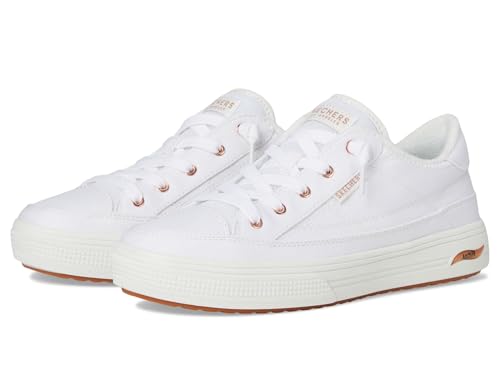 Skechers Women's Arch Fit Arcade-Meet Ya There Sneaker, White, 5.5