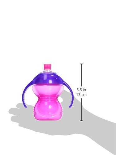 Munchkin Click Lock Bite Proof Trainer Cup, Green/Pink, 7 Ounce, 2 Count