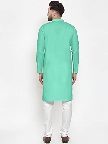 Image of Men's Cotton Blend Kurta Pyjama Set