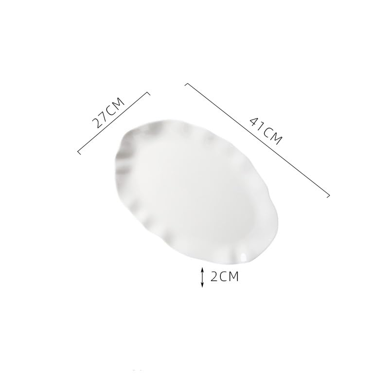 TEESONG Talerz obiadowy talerze do naczyń 35 cm hotelowa kuchnia zastawa stołowa ceramiczny płaski talerz w kształcie litery Dan ekspozycja specjalistyczna restauracja klub zimne naczynie talerz do
