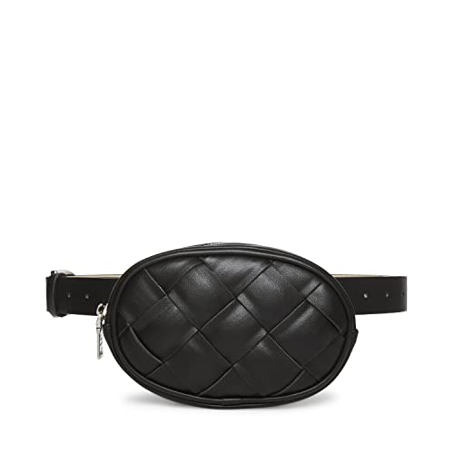 Steve Madden Cesta de tejido para cintur n, color negro, XL, Negro -, XL