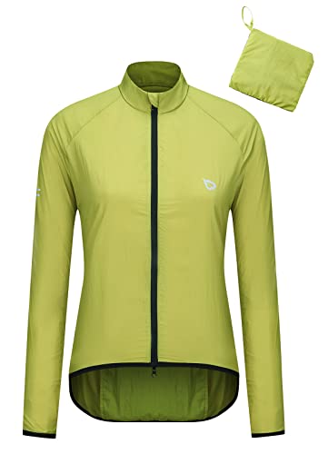 baleaf Women's Cycling Jacket, Lightweight UPF40+ WindBreaker Water Resistant Full Zip Long Sleeve Running Hiking