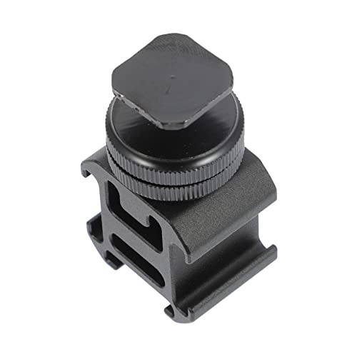 BELLIFFY 1 Set Three-Head Hot Shoe Base Hot Shoe Flash Adapter Flash Hot Shoe Adapter Hot Shoe Phone Mount Hot Shoe Mount Adapter Cell Phone Stand Tripod Adapter Black Aluminum Alloy
