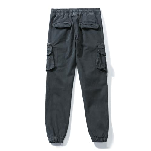 Fashion Classics Kids Cargo Pants with Pockets Boys Jogging Trousers Army Green2