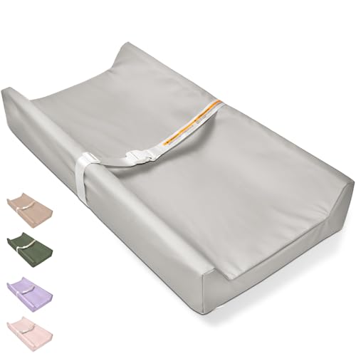 Image of Baby Changing Pad - Vegan Leather Changing Pad, Wipeable Changing Pads, 31.5" x 16" Diaper Waterproof PU Changing Mat for Dresser Table