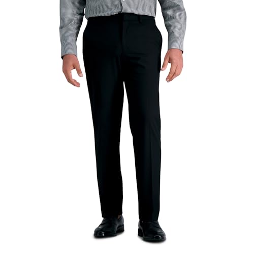 Haggar Mens 4-way Stretch Straight Fit Flat Front Dress