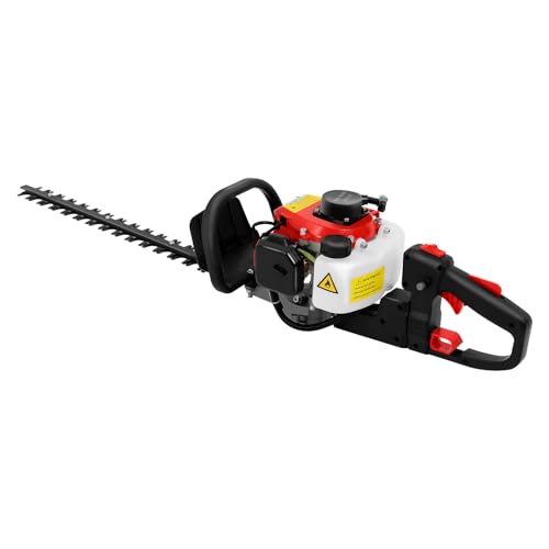 Taille-Haie Thermique Professionnel, Moteur Deux Temps 0,90 CV Puissant, Lame Double Tranchant 56 cm Acier Manganèse, Parc Espace Vert Paysagiste, Jardinier...