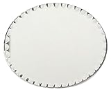 Darice 1635-82 Oval Glass Mirror with Scallop Edge, 8 by 10-Inch