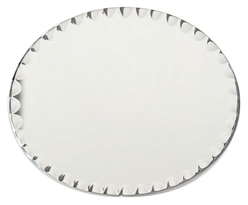 Darice 1635-82 Oval Glass Mirror with Scallop Edge, 8 by 10-Inch