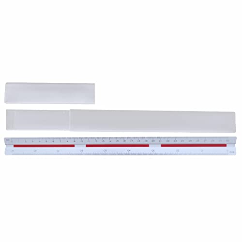 Escalímetro Triangular, Trident, 7830/2, Branco, 30 cm