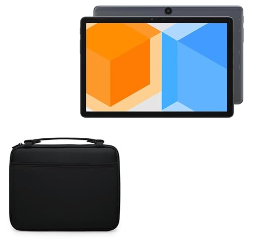 BoxWave Case Compatible with Alldocube Smile X - Hard Shell Briefcase, Slim Messenger Bag Briefcase Cover Side Pockets - Jet Black
