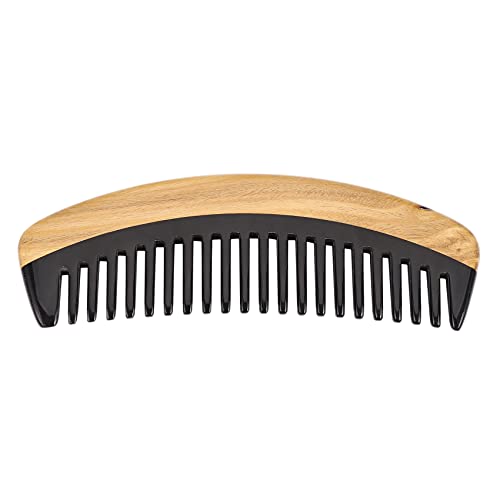 Qwertfeet Peine para el pelo – Peine desenredante de madera para cabello rizado – Peine estático de sándalo para hombres y mujeres