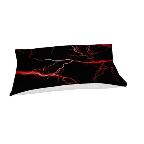 Housse de couette éclair rouge microfibre 135x200cm avec taie - 7