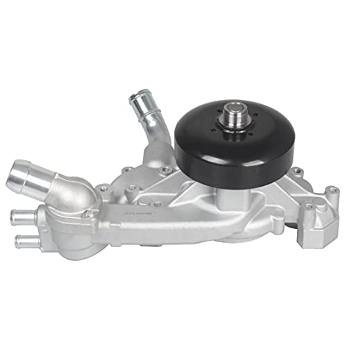 IRONTREE AW5104 Professional Water Pump Kit with 2 Metal Gaskets and Thermostat Compatible with Chevy Silverado Tahoe Trailblazer Suburban, GMC Sierra Envoy Yukon, Buick, Cadillac, Hummer, Isuzu