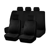 TNAIYH Car Seat Covers Full Set, 9PCS Low Back Vehicle Front & Rear Seat Protector...