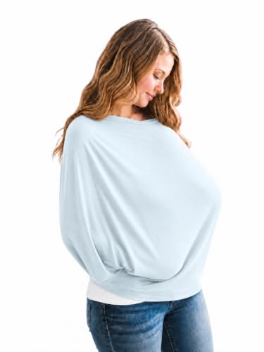 Image of Copper Pearl Nursing Cover for Breastfeeding - Multi-Use Baby Car Seat Cover, Stroller Cover & Breast Feeding Cover Up for Women, Stretchy Breathable High Quality Cover for Boy or Girl, Air