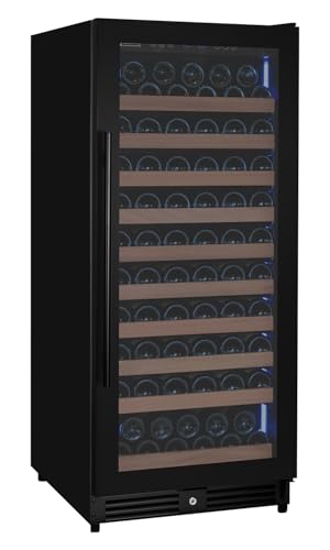 Image of Allavino Reserva Series 119 Bottle 55 inch Semi Tall Single Zone Right Hinge Black Metal Wine Refrigerator