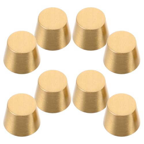 SILENRADAWN 8 Piezas de Patas Elevadoras de Latón Dorado para Bandejas de Exhibición y Tablas de Cortar de Madera, Diseño Cónico Elegante para Mesas de Café y Almacenamiento