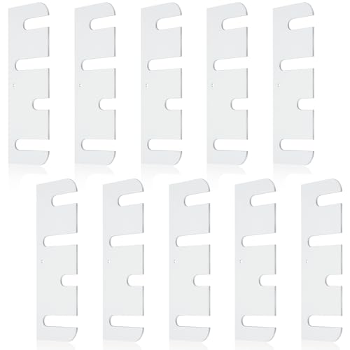 MorningRo 10 Pcs Hardware Door Hinge Shims Stainless Steel Metal Coated Finish Door Hinge Shim for Repair Kit (4 Inch,White)