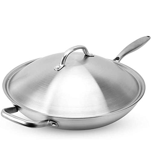 Wok de acero inoxidable 36 cm con tapa miniatura 1