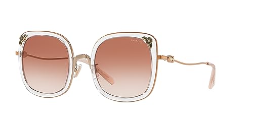 Coach HC7101B Sunglasses, Rose Gold/Transparent Pink/Pink Gradient, 53 mm2