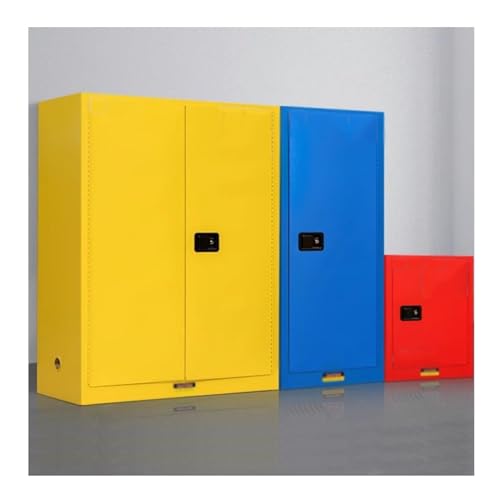 Armario de metal ignífugo para productos químicos y pinturas con estante ajustable, ideal para uso en garaje y laboratorio