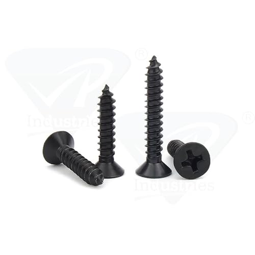 Image of Rely⇒VP INDUSTRIES (Pcs-100) No.6x19 mm Drywall Gypsum Screws - Sharp Point Self-Tapping Carbon Steel for Wood, Gypsum Board, Plywood, Plasterboard, Furniture & Cabinets