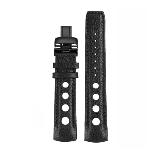 Tissot 1853 Luchi Racing T044 PRS516 T91 T021�݊� �{�v���r���v�X�g���b�v �����Y�r���v�o���h 20mm �J�[�u�u���X���b�g �܂肽���ݎ��o�b�N�� (�u���b�N-�u���b�N)