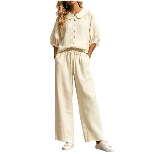 Conjunto de verano para mujer en lino ideal para paseos casuales y tardes de relax
