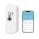 WiFi Hygrometer Thermometer Sensor, Smart Room Temperature Humidity Monitor High Precision with Remote App Notification Alarm for TUYA Alexa Google Assistant for Baby Home Garage Greenhouse