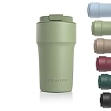 LARS NYSØM Taza térmica café para llevar 500ml | Termo Café para llevar sin BPA de 0,5 litros con aislante | Travel mug de acero inoxidable a prueba de fugas para el café y el té