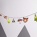 Produktbild Lights4fun 16er LED-Lichterkette Waldtiere mit Filz-Motiven aus dem Wald Fuchs Baum Fliegenpilz Berg Dekoration fürs Kinderzimmer mit Timer batteriebetrieben Nachtlicht Innen [Energieklasse A]