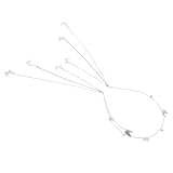 ledmomo バタフライ タッセル カチューシャ 結婚式のカチューシャ パールタッセルカチューシャ 蝶のタッセルのヘアアクセサリー ヘアジュエリー Silver プラスチック