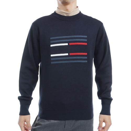 [�g�~�[ �q���t�B�K�[ �S���t] �Z�[�^�[ TOMMY HILFIGER GOLF(�g�~�[�q���t�B�K�[ �S���t) �r�b�O�t���b�O �N���[�l�b�N�Z�[�^�[ THMA459 �����Y �l�C�r�[