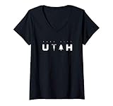 Womens Park CIty Utah MTB Mountain Bike V-Neck T-Shirt