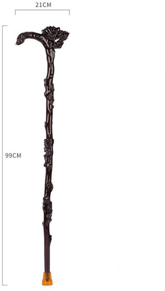 Canes de madera tallados a mano con puño de pera de hierro estilo retro coleccionista 99cm 6