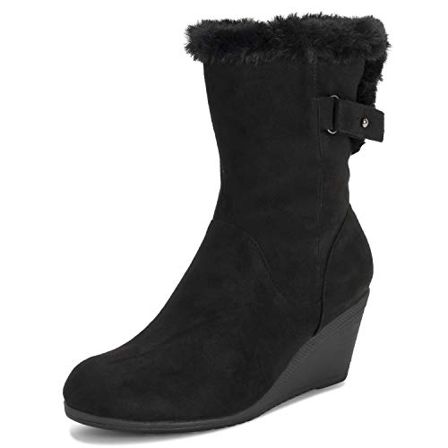 Donna Low Tacco a Zeppa Vitello Largo Regolabile