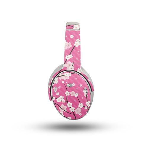 Image of Carbon Fiber Headphone Skin Compatible with Bose QuietComfort Headphones (2023) - Sakura Pink - Premium 3M Vinyl Protective Wrap Decal Cover - Easy to Apply | Crafted in The USA by MightySkins