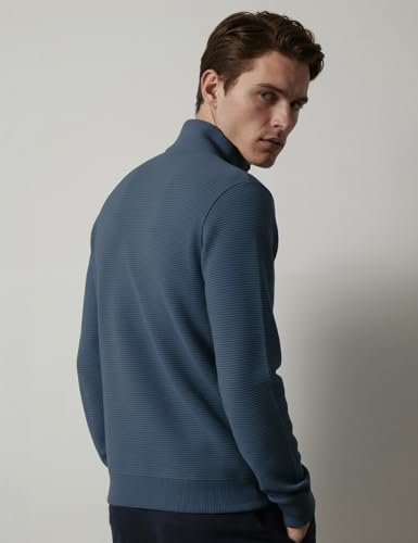 Image of DAMENSCH ReNEWd Soft Ribbed Texture, Strong Durable Fabric, Dyes Ottoman Half-Zip Sweatshirts