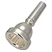 Yibuy Silver Plated Bass Mouthpiece Musical Instruments w/Baritone Lyre Clip