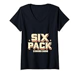 Mujer Six Pack Coming Soon - - --- Camiseta Cuello V