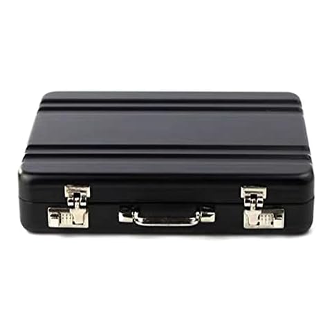 Kangsanli Business Card Holder, Aluminum, Unisex, Lightweight, Black (3.8 x 2.6 x 0.62 inches, Holds 30 Cards) Cover